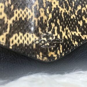 Elegant Black and Tan Snakeskin Women's long wallet